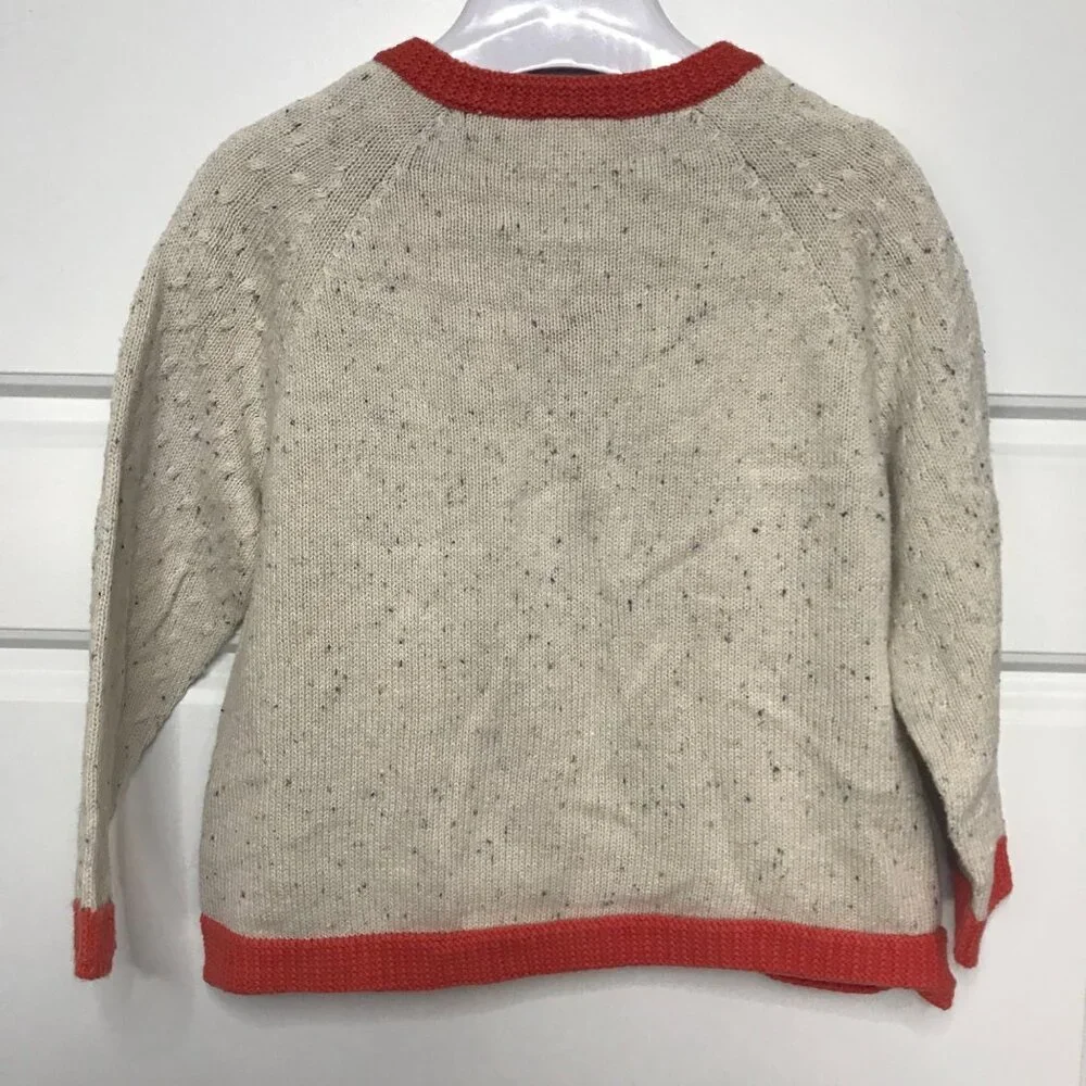 Hanna Andersson Neutral Knit Cardigan‎ Sweater Toddler Girls 2T Organic Cotton